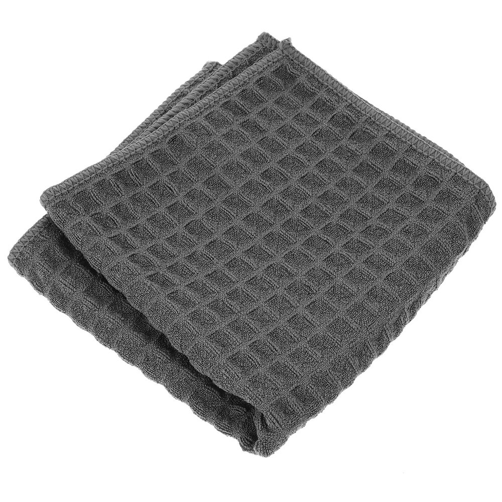 Healifty Microfiber Dishwashing Towels 30x30cm 380gsm Deep Gray Super Absorbent Soft Cleaning Cloths for Kitchen and Household Use