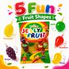 Apexy Jelly Fruit Candy, Assorted Fruit Shaped Jelly Snacks, Strawberry Mango Apple Pineapple Grape Flavors, Soft Chewy Asian Jelly Candy, 9.87oz view 2