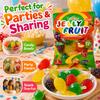Apexy Jelly Fruit Candy, Assorted Fruit Shaped Jelly Snacks, Strawberry Mango Apple Pineapple Grape Flavors, Soft Chewy Asian Jelly Candy, 9.87oz view 4