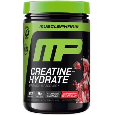Muscle Pharm Creatine Monohydrate Powder with Hydration Complex 5g Creatine + Electrolytes for Strength Power Recovery Flavored Workout Supplement 60 Servings Strawberry Watermelon