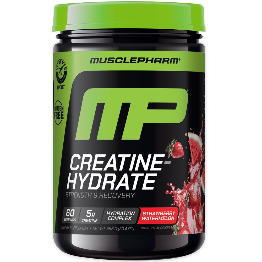 Muscle Pharm Creatine Monohydrate Powder with Hydration Complex 5g Creatine + Electrolytes for Strength Power Recovery Flavored Workout Supplement 60 Servings Strawberry Watermelon