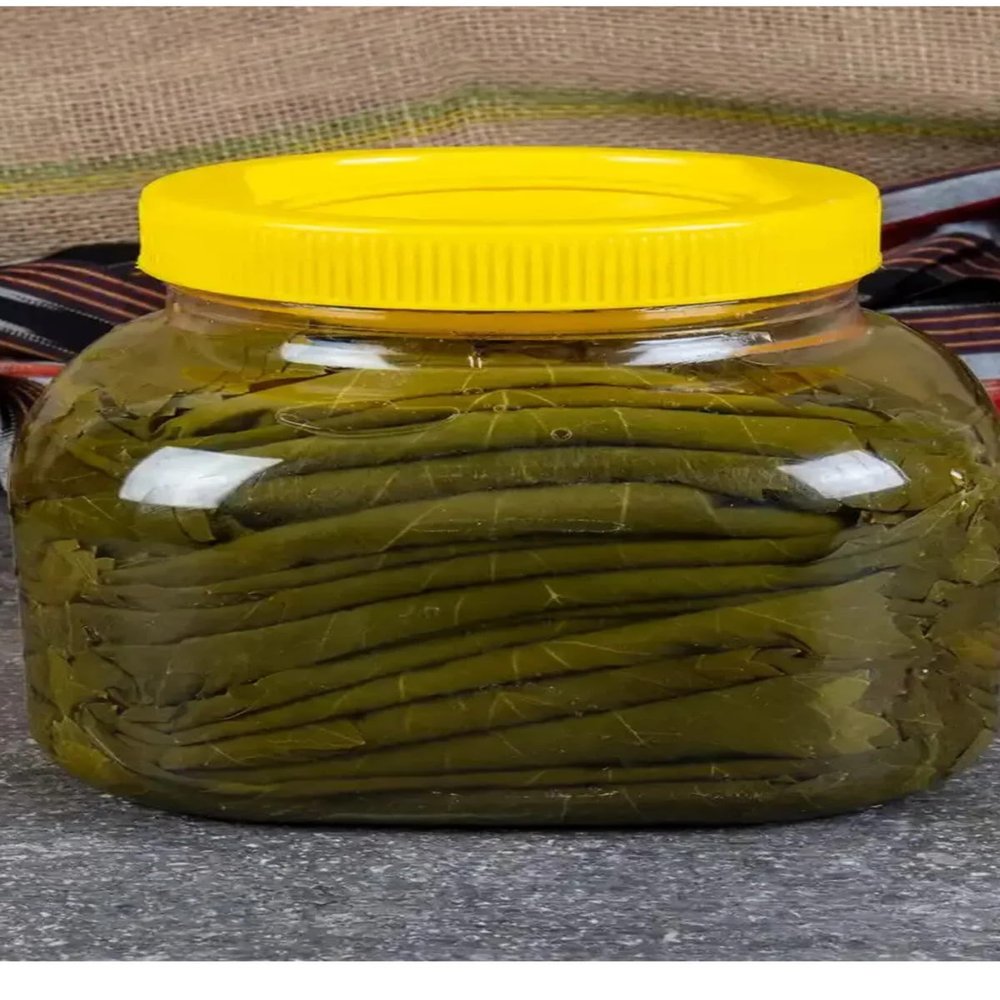 Pickled Grape Leaves 1000g Jar, Traditional Turkish Style, suitable for Stuffed Dishes, Dolma, Appetizers, and Snacks - One Size