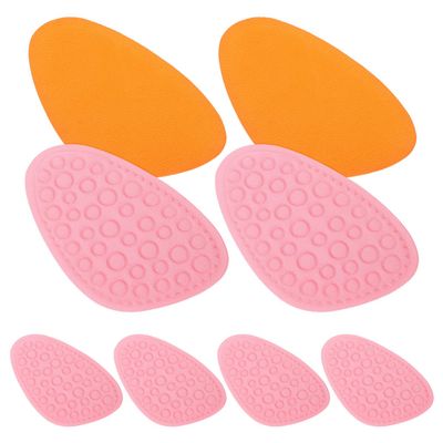DINHEAROM High Heel Pads for Women 4 Pairs Forefoot Cushioning Pads Non-Slip Thickened Breathable Fabric Metatarsal Insoles Comfortable Shoe Half Inserts for Relief