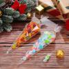 ARTIBETTER Cone Cellophane Candy Bags with Ties 13x25cm, 300pcs Candy Packing Bags with 300 Gold 8cm Twist Ties for Cookie Wrapping and Sweet Treat Storage view 4
