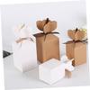 Abaodam Ribbon Candy Box 20pcs White Cardboard 5x5x6.5cm Wedding Favor Boxes Biscuit Packaging Case for Bakery Cookies Party Wrapping view 4