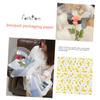 VALICLUD Yellow Heart-shaped Glassine Flower Wrapping Paper 54x54cm, Bouquet Packaging Material for Floral Arrangements and Party Favors view 4