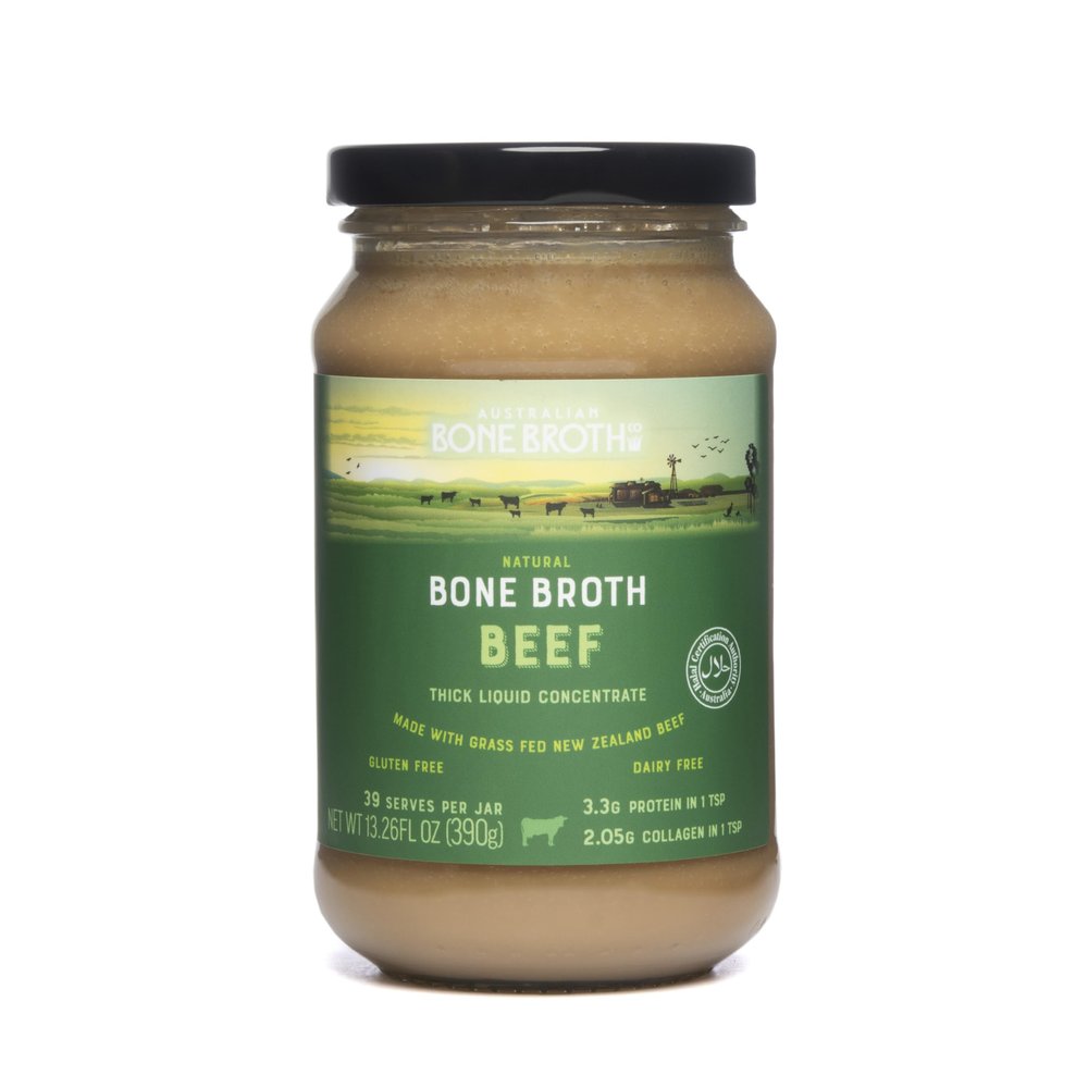 ABBCo Beef Bone Broth Concentrate, Made with New Zealand Beef, Halal, Savoury Cooking Stock Base for Soups, Gravies & Sauces, Just Add Hot Water.