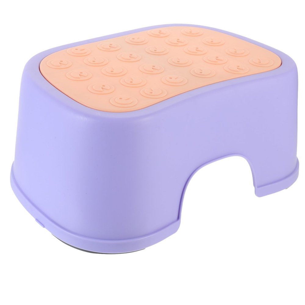 DIYEAH Bathroom Step Stool for Adults, Anti-Slip Footstool, Portable 1pc Pink Single-Layer Support Step for Household Use