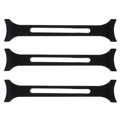 DEARMAMY 3pcs Black Silicone Mask Strap Extenders Set, Flexible Ear Saver Hooks for Face Masks, Anti-Tightening Buckle for Pressure Relief and Comfortable Wear