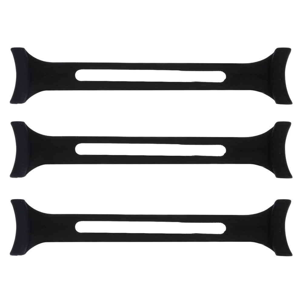 DEARMAMY 3pcs Black Silicone Mask Strap Extenders Set, Flexible Ear Saver Hooks for Face Masks, Anti-Tightening Buckle for Pressure Relief and Comfortable Wear