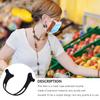 DEARMAMY 3pcs Black Silicone Mask Strap Extenders Set, Flexible Ear Saver Hooks for Face Masks, Anti-Tightening Buckle for Pressure Relief and Comfortable Wear view 3