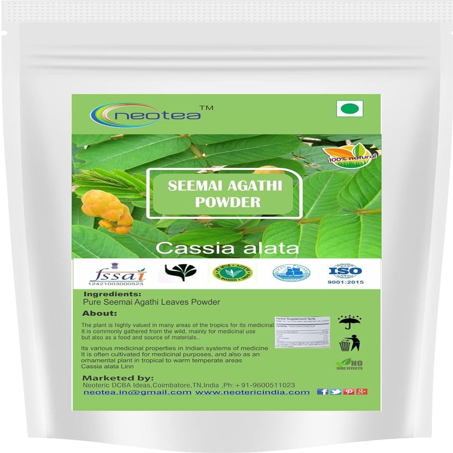 neotea Seemai Agathi Powder (Sesbania grandiflora) Pure Herbal Leaf Powder Finely Ground Botanical for Traditional Preparations (300 GM(10.58 OZ))