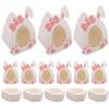 GARVALON 10pcs Pink Bunny Easter Candy Boxes Portable Snack Containers Foldable DIY Party Favor Packaging for Holiday Treats view 1