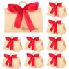 OSALADI 10 Sets Wedding Candy Boxes Party Favor Bags with Wine Red Ribbon White Triangle Packaging Boxes for Bridesmaids and Wedding Sweets view 1