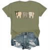 Dental Shirt Dental T-Shirt for Women Teeth Shirt Bow Graphic V-Neck Green view 1