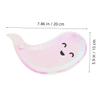 ERINGOGO Halloween Ghost Shaped Paper Plates 24pcs Set Lightweight Disposable Party Plates Iridescent Film for Halloween Family and Birthday Celebrations view 2