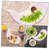 ERINGOGO Halloween Ghost Shaped Paper Plates 24pcs Set Lightweight Disposable Party Plates Iridescent Film for Halloween Family and Birthday Celebrations view 3