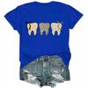 Dental Shirts for Women Dental Assistant Shirt for Women Funny Graphic T-Shirt Royal Blue view 1