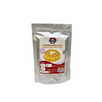Hokkaido Milk Flavored Waffle Mix, Easy Just-Add-Water Baking Base, Premium Milk Scented Flour for Belgian Waffles, Pancakes, and Breakfast Pastries (500g)