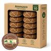 AMMUSCO Natural Coconut Fiber Scrub Pad Pack of 12 4 Inch (10cm) Extra Thick 10mm Round Coir Scouring Pads | Heavy Duty Eco-Friendly Kitchen Cleaning Scrubber | Biodegradable & Plastic-Free view 1