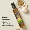 DeLallo Greek Herb Drizzle Oil, Made with Garlic and Red Wine Vinegar, Condiment for Salads, Pizza, Sandwiches, Non-GMO, Gluten Free, 8.45 oz Bottle, (3 Pack) view 2