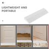 AMUSLESUR 4pcs Indoor Robot Vacuum Threshold Ramp Mats White Interlocking Doorway Ramps and Triangular Slopes view 3