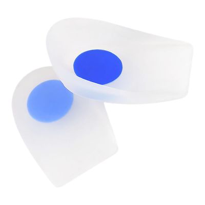 TOYZFRIENDY Silicone Heel Pads XL Size 1 Pair U-Shaped Shock Absorption Massage Inserts Anti-Slip Heel Cushions for Foot Relief and Blister Prevention in Mens Shoes US 9-13