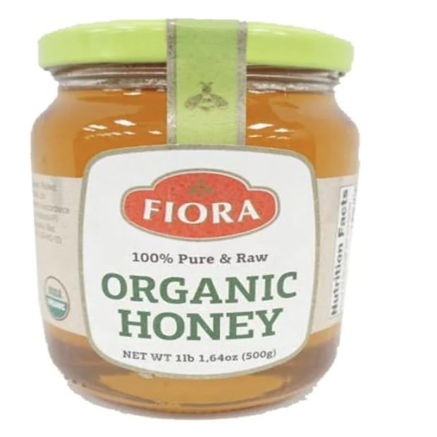 Fiora Organic Honey, 100% Pure & Raw, 1lb 1.64oz (500g), From Greece