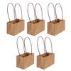 NULYLU 5pcs Kraft Paper Floral Bags with Handle, Waterproof Square Bouquet Wrapping Bags for Party, Floral Packaging Tote Suitable for Fresh Flowers and Bouquets view 1