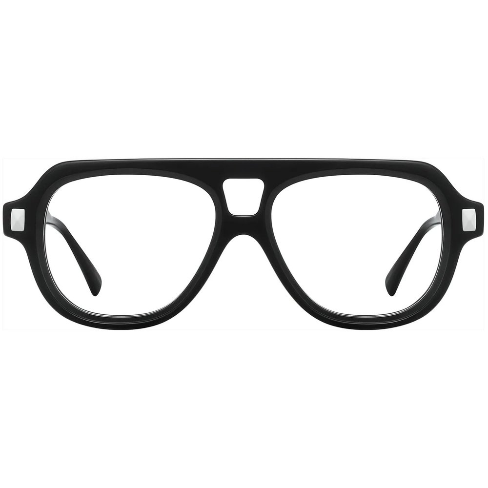FYTOO Retro Aviator Acetate Reading Glasses - Blue Light Blocking Readers for Men Women, +0.0 to +4.0 Strengths