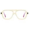 FYTOO Retro Aviator Acetate Reading Glasses - Blue Light Blocking Readers for Men Women, +0.0 to +4.0 Strengths view 3