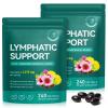 2 Pack Lymphatic Drainage Supplements-Echinacea, Dandelion, Burdock Root|21-In-1 Botanical Complex for Lymph System, Balance, Cleanse, Overall Vitality, Less Bloating|Safe & Clean Formula view 1