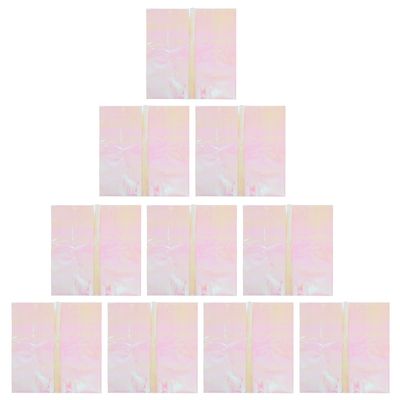 CATIEBYE Iridescent Waterproof Flower Wrapping Paper, 10 Sheets, Colorful Cellophane Packing Film for Bouquet Decoration and Craft Wrap