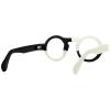 FYTOO Retro Two-Tone Round Acetate Reading Glasses - Blue Light Blocking Readers for Men Women,+1.0to+4.0 Strengths view 4