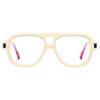FYTOO Retro Aviator Acetate Reading Glasses - Blue Light Blocking Readers for Men Women, +0.0 to +4.0 Strengths view 3