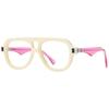 FYTOO Retro Aviator Acetate Reading Glasses - Blue Light Blocking Readers for Men Women, +0.0 to +4.0 Strengths view 4