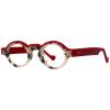 FYTOO Retro Two-Tone Round Acetate Reading Glasses - Blue Light Blocking Readers for Men Women, +1.0 to +4.0 view 2