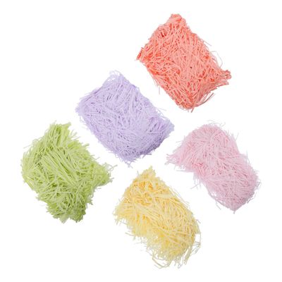 Beavorty Candy Boxes Filling Material 5pcs Raffia Paper Shred Confetti Filler Decorative Box Filling for Easter Party Wrapping and DIY Craft Supplies