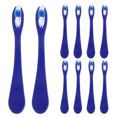 FAVOMOTO 10pcs Short Handle Prison Security Toothbrushes 13.5cm Portable Manual Tooth Brushing Tool for Detention Centers Hospitals and Mental Health Facilities