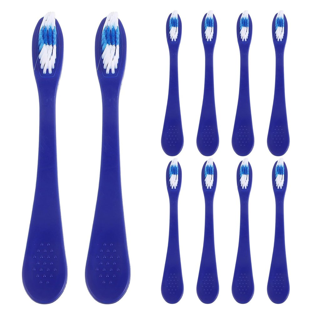 FAVOMOTO 10pcs Short Handle Prison Security Toothbrushes 13.5cm Portable Manual Tooth Brushing Tool for Detention Centers Hospitals and Mental Health Facilities