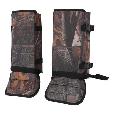 Aqur2020 Snake Gaiters, Snake Guards Bite Protection for Lower Legs, Lightweight Durable Polyester, Adjustable Size for Men Women, with Carry Bag for Hiking Camping (Leaf)