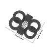 COOPHYA 10pcs Shoelace Locks Cord Locks No Tie Shoe Lace Buckle Elastic Fastener for Adults and Sneakers Black Large Size view 2