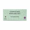 100% Compostable Resealable Bags (100 Count) Leakproof & Freezer-Safe view 1