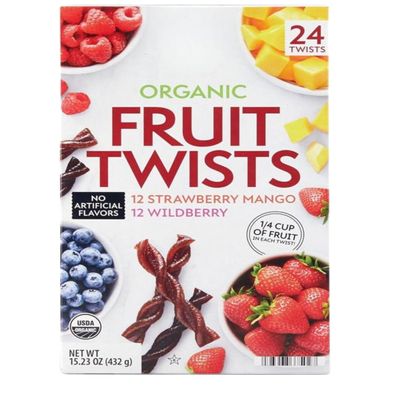 Organic Fruit Twist, Variety Pack, 0.63 oz., 24 Count (1 Pack)