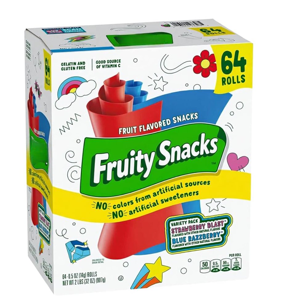 Assorted Fruit Flavored Snacks Variety Pack, 0.5 oz., 64 pk (1 Pack)