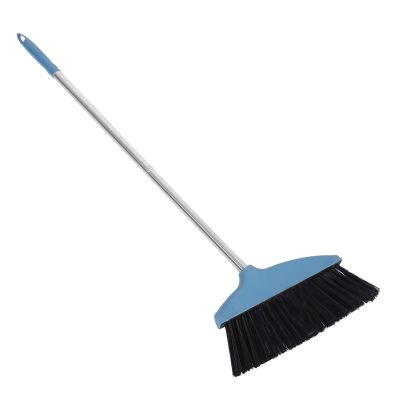 VOSAREA Large Angle Floor Broom with Soft Bristles, Metal Handle Heavy-Duty Broom for Indoor and Outdoor Cleaning, Hair-Resistant Sweeping Tool for Home, Garage, Patio Use