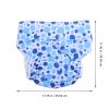 IMIKEYA Adjustable Waterproof Adult Cloth Diaper for Elderly, Reusable Breathable Anti-Leak Protective Underwear, Blue Washable Incontinence Pants for Seniors view 2