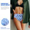 IMIKEYA Adjustable Waterproof Adult Cloth Diaper for Elderly, Reusable Breathable Anti-Leak Protective Underwear, Blue Washable Incontinence Pants for Seniors view 3