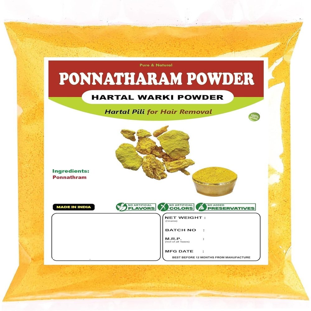 SS Hartal Warki Powder - Pack of 2x10Gm - Ponnatharam Powder | Hartal warqi | Hartal Pili | Harita Manjari for Hair Removal | Suitable for Unisex