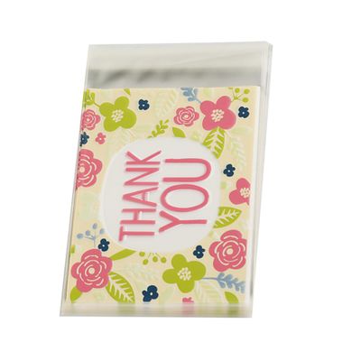 BETOOKY 100pcs Self-adhesive Baking Candy Bags Plastic Cellophane Treat Bags for Cookies Small Pastries Packaging Party Favor Wrapping Supplies